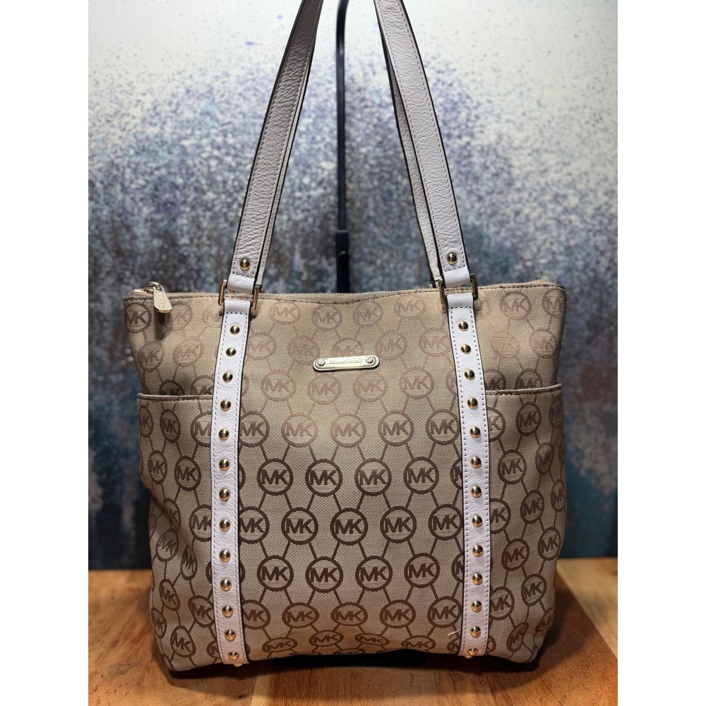 MICHAEL Michael Kors Classic Jet Set Signature Pocket Tote Brown
